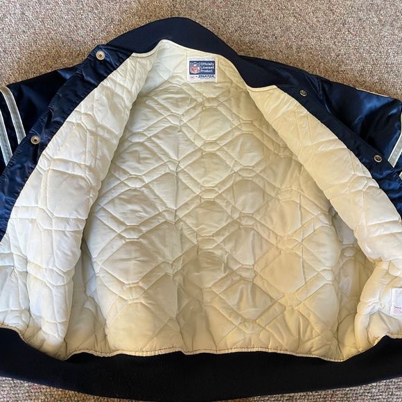 Vintage Dallas Cowboys Starter Jacket NFL Football Texas Embroidered Bomber Jack - Picture 11 of 14